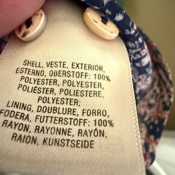 Anthropologie Floreat Pink and Blue Long Sleeve Snakeskin Print Dress - Picture 6 of 6